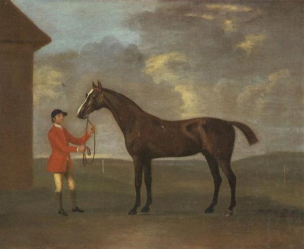 Francis Sartorius The Racehorse 'Horizon' Held by a Groom by a Building France oil painting art